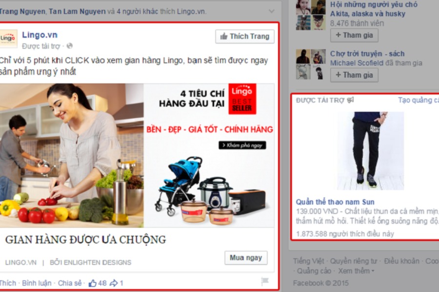 Các hình thức quảng cáo phổ biến trên Facebook