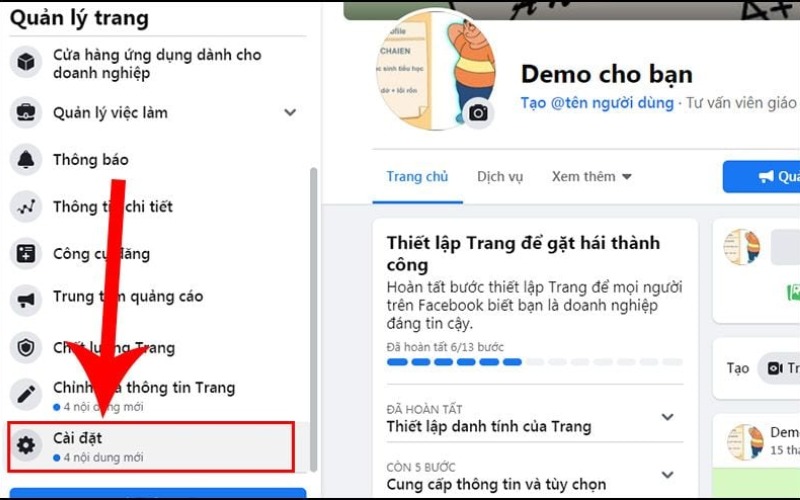 Cách thêm quản trị viên cho Fanpage trên máy tính