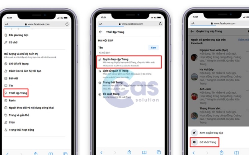 Cách xóa quyền quản trị viên fanpage