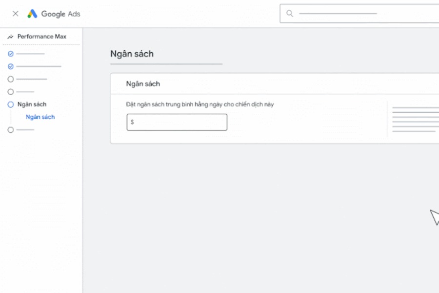 Đặt ngân sách phù hợp