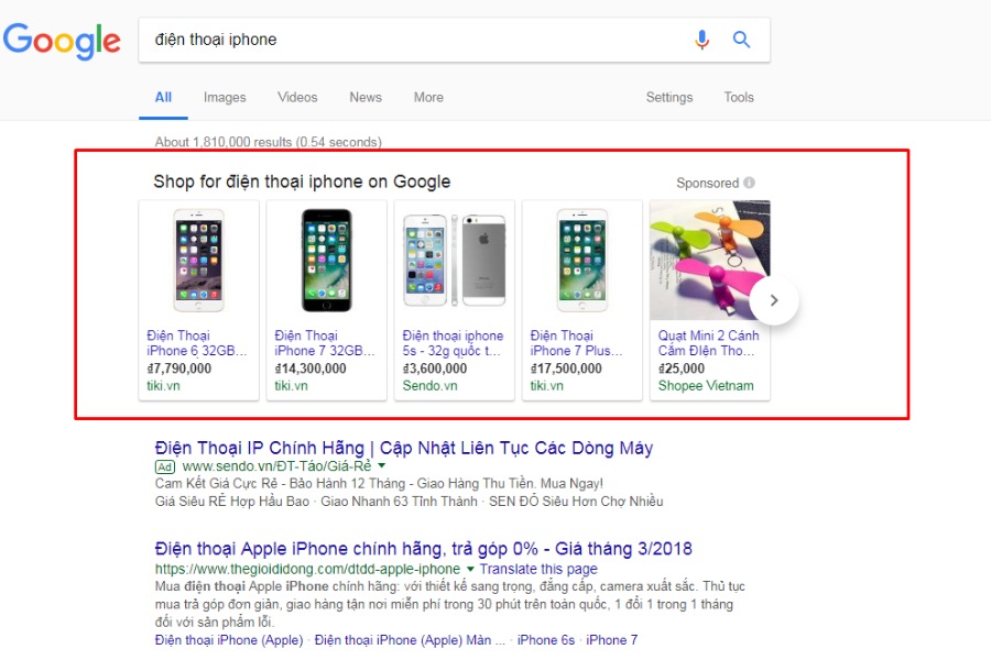 Quảng cáo mua sắm