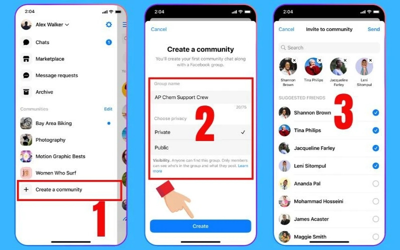 Cách tạo nhóm trên Facebook bằng iPhone