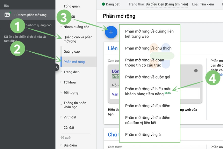 Phần mở rộng bằng form tạo khách hàng tiềm năng