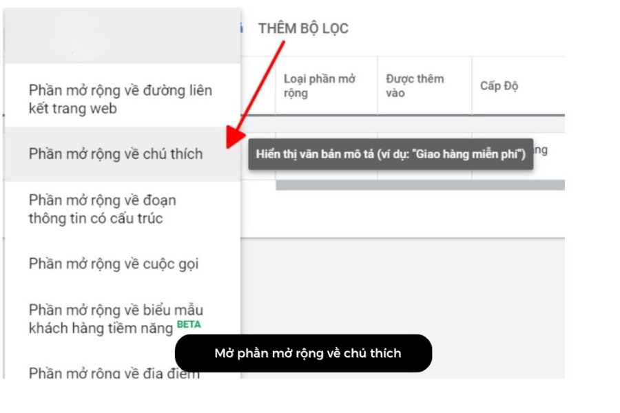 Mở rộng thông tin có cấu trúc trong nội dung hiển thị