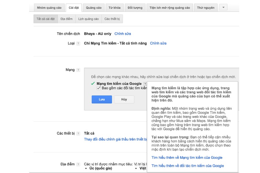 Tối ưu hiệu suất từ Đối tác tìm kiếm Google