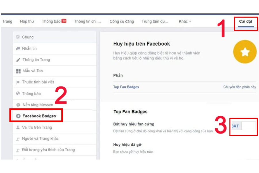Bật huy hiệu “Fan cứng”