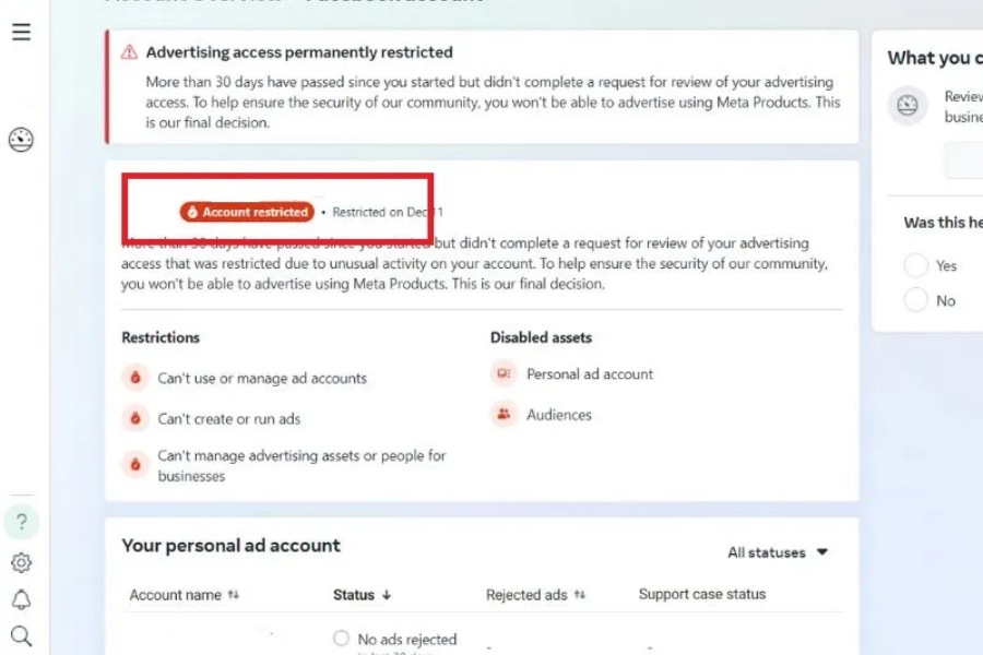 Làm sao để cải thiện chất lượng tài khoản quảng cáo Facebook