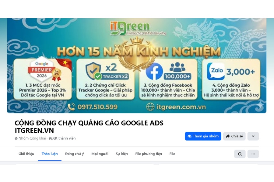 Cộng đồng chạy quảng cáo ITGREEN.VN