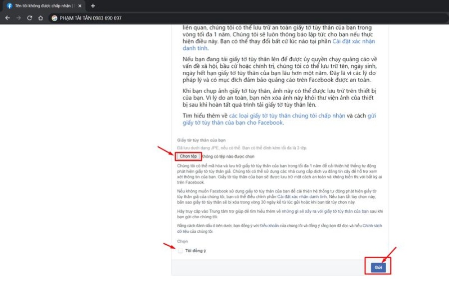 Hướng dẫn đổi tên Facebook bằng Link 237