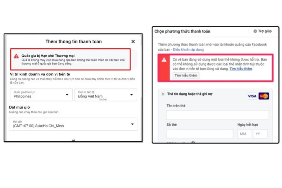 Lỗi thường gặp khi chạy quảng cáo Facebook