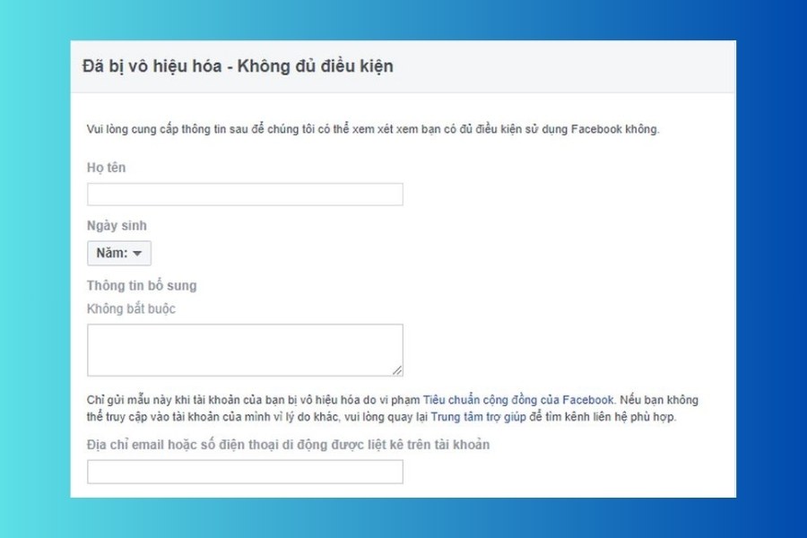 Nguyên nhân tài khoản Facebook bị vô hiệu hoá